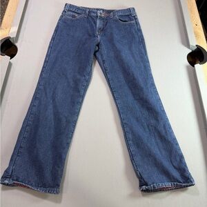 Dickies Straight Leg Jeans Flannel Lined Y2K Workwear Blue